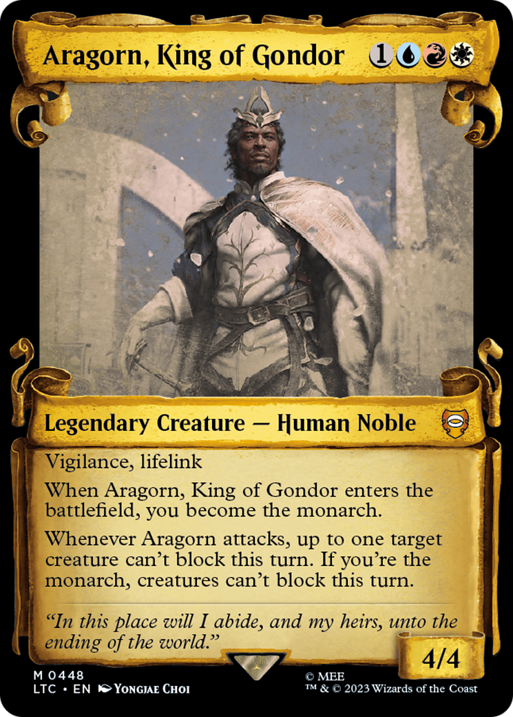 Aragorn, King of Gondor [The Lord of the Rings: Tales of Middle-Earth Commander Showcase Scrolls] | Tables and Towers