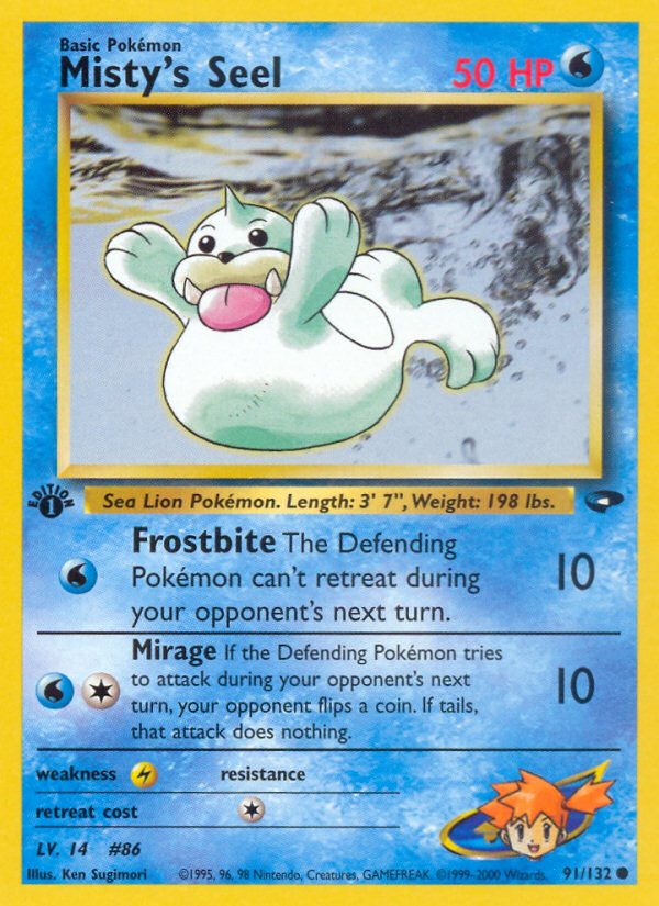 Misty's Seel (91/132) [Gym Challenge 1st Edition] | Tables and Towers