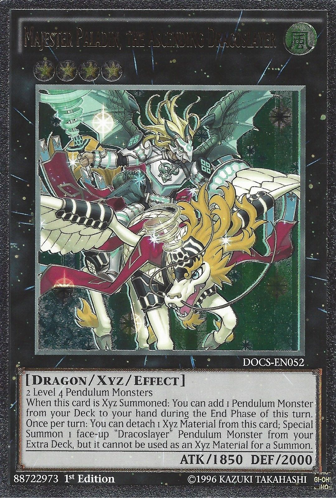 Majester Paladin, the Ascending Dracoslayer (UTR) [DOCS-EN052] Ultimate Rare | Tables and Towers