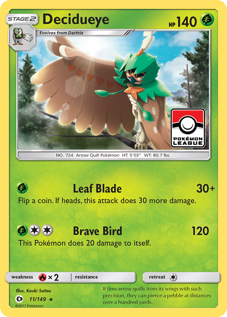 Decidueye (11/149) [Sun & Moon: Base Set] | Tables and Towers