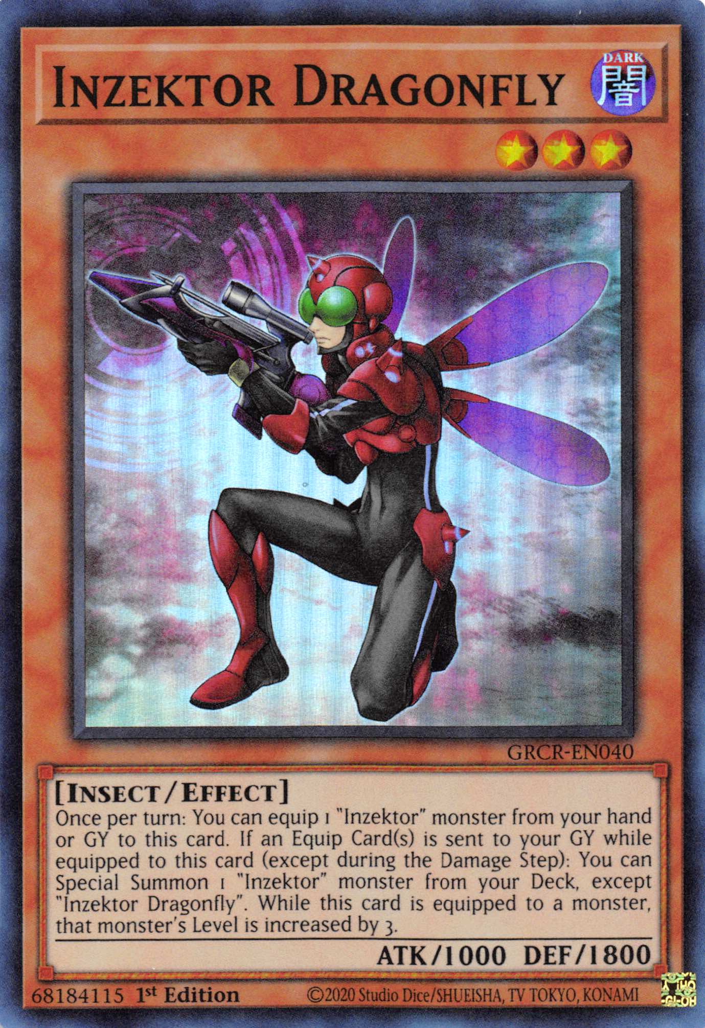 Inzektor Dragonfly [GRCR-EN040] Super Rare | Tables and Towers