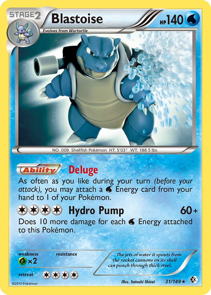 Blastoise (31/149) (Theme Deck Exclusive) [Black & White: Boundaries Crossed] | Tables and Towers