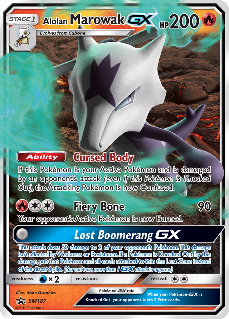 Alolan Marowak GX (SM187) [Sun & Moon: Black Star Promos] | Tables and Towers