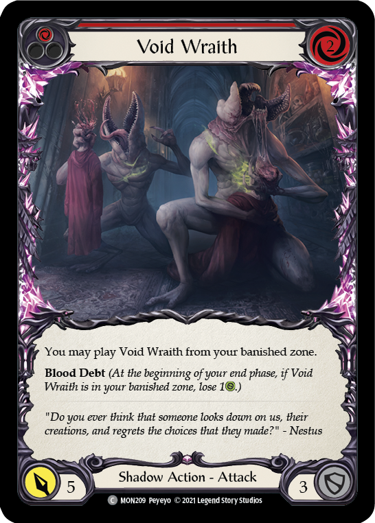 Void Wraith (Red) [MON209-RF] (Monarch)  1st Edition Rainbow Foil | Tables and Towers