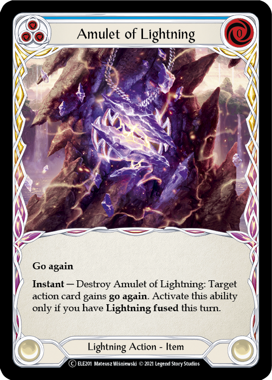 Amulet of Lightning [U-ELE201] (Tales of Aria Unlimited)  Unlimited Rainbow Foil | Tables and Towers