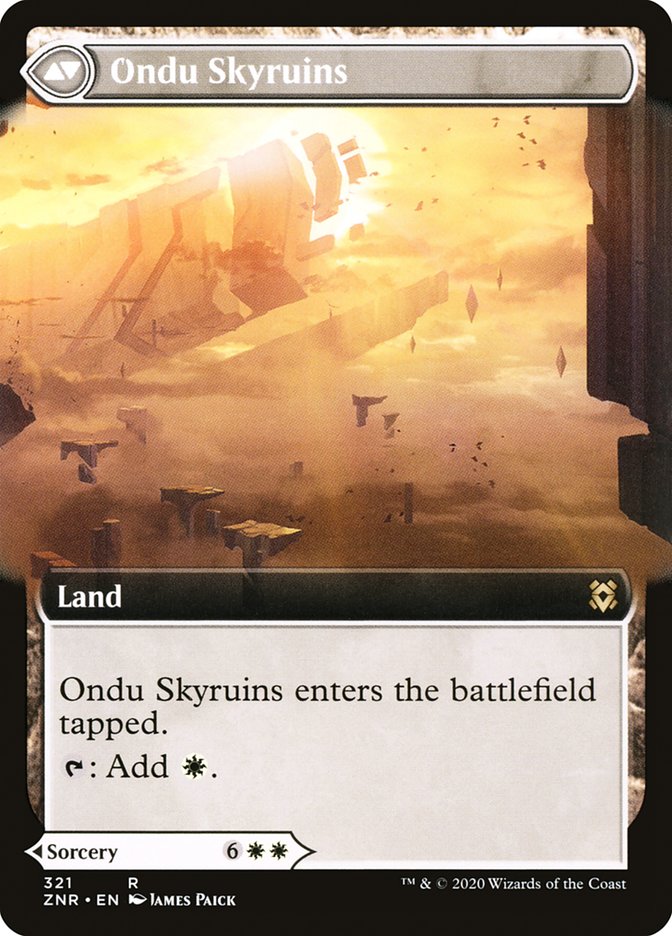 Ondu Inversion // Ondu Skyruins (Extended Art) [Zendikar Rising] | Tables and Towers