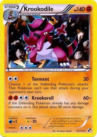 Krookodile (65/114) (Cracked Ice Holo) [Black & White: Base Set] | Tables and Towers