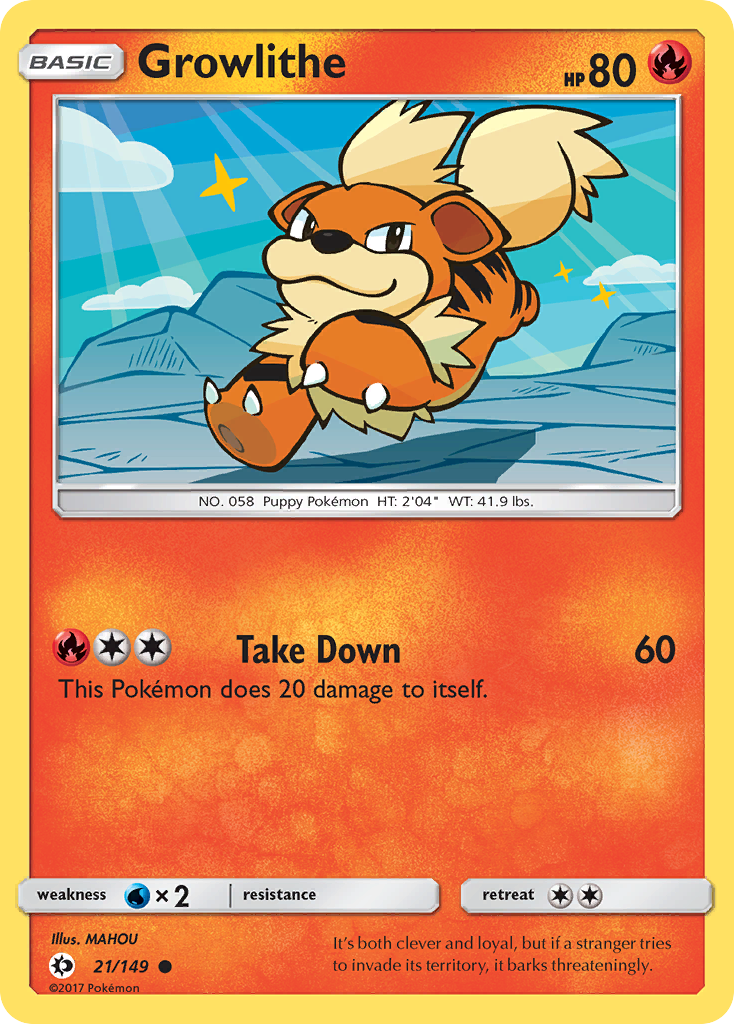 Growlithe (21/149) [Sun & Moon: Base Set] | Tables and Towers