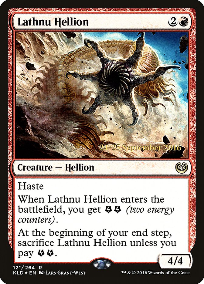 Lathnu Hellion [Kaladesh Prerelease Promos] | Tables and Towers