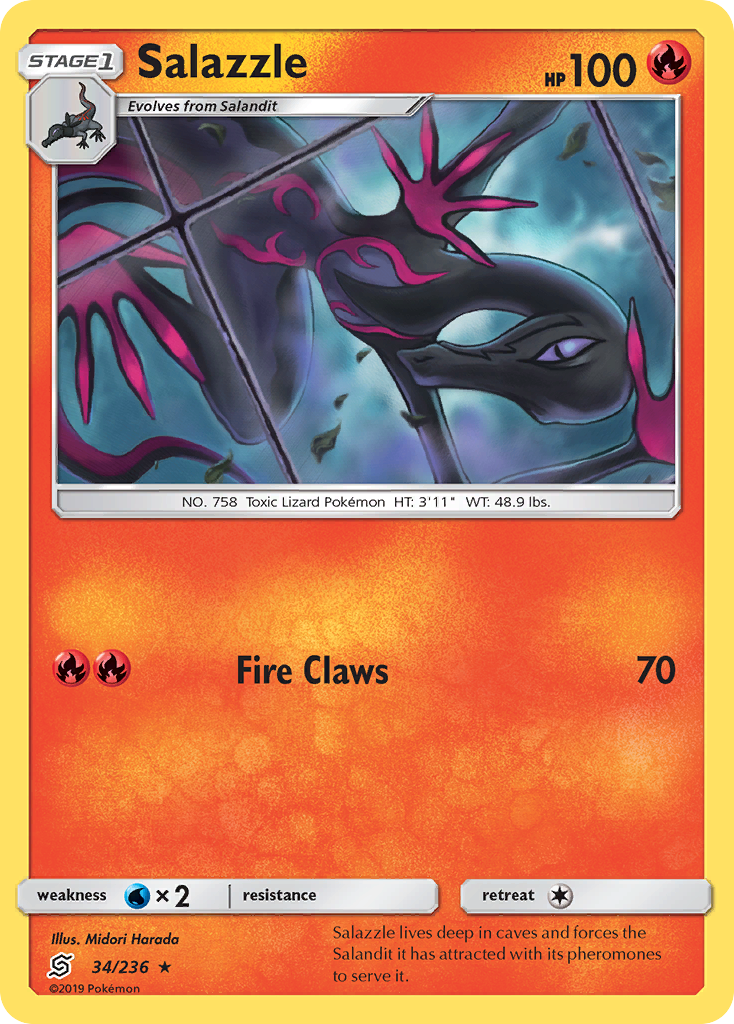 Salazzle (34/236) [Sun & Moon: Unified Minds] | Tables and Towers