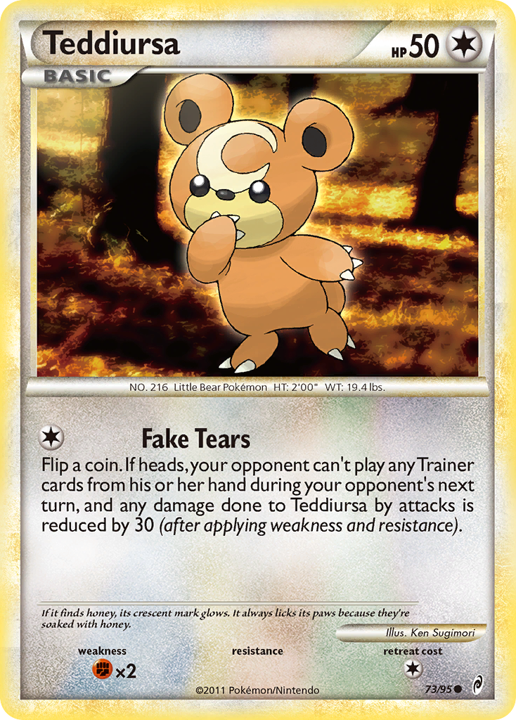 Teddiursa (73/95) [HeartGold & SoulSilver: Call of Legends] | Tables and Towers