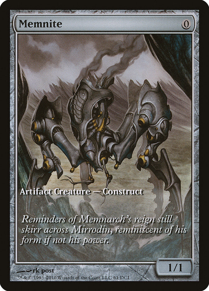 Memnite (Game Day) (Extended Art) [Scars of Mirrodin Promos] | Tables and Towers