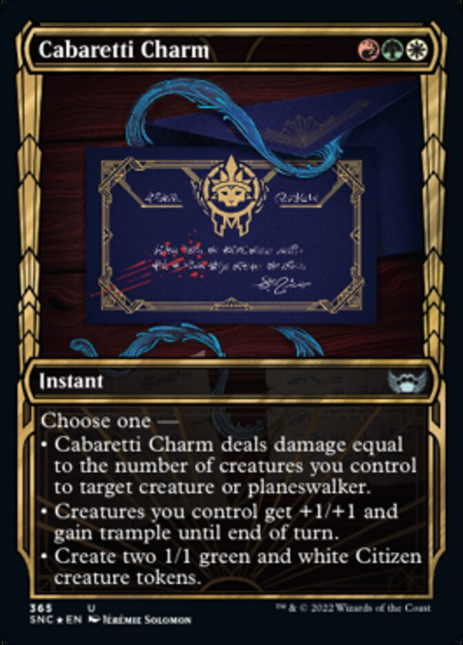 Cabaretti Charm (Showcase Golden Age Gilded Foil) [Streets of New Capenna] | Tables and Towers