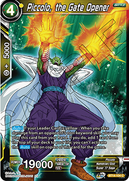 Piccolo, the Gate Opener (BT14-104) [Cross Spirits] | Tables and Towers