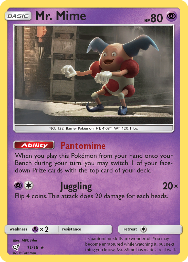 Mr. Mime (11/18) [Sun & Moon: Detective Pikachu] | Tables and Towers