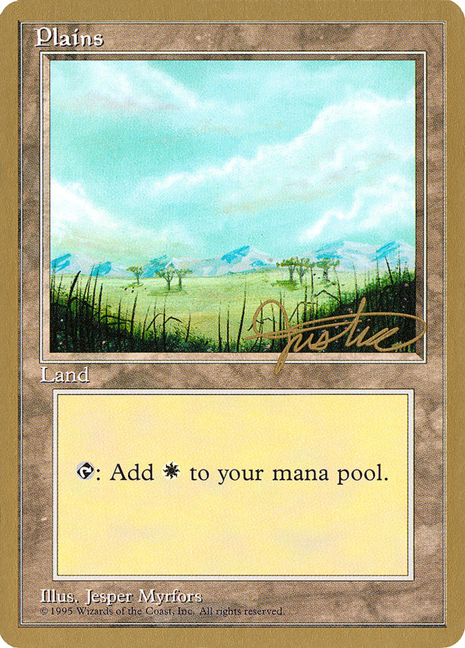 Plains (mj365) (Mark Justice) [Pro Tour Collector Set] | Tables and Towers