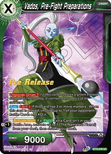 Vados, Pre-Fight Preparations (BT16-049) [Realm of the Gods Prerelease Promos] | Tables and Towers