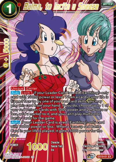 Bulma, to Incite a Sneeze (EX19-01) [Special Anniversary Set 2021] | Tables and Towers