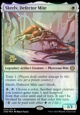 Skrelv, Defector Mite [Phyrexia: All Will Be One Prerelease Promos] | Tables and Towers