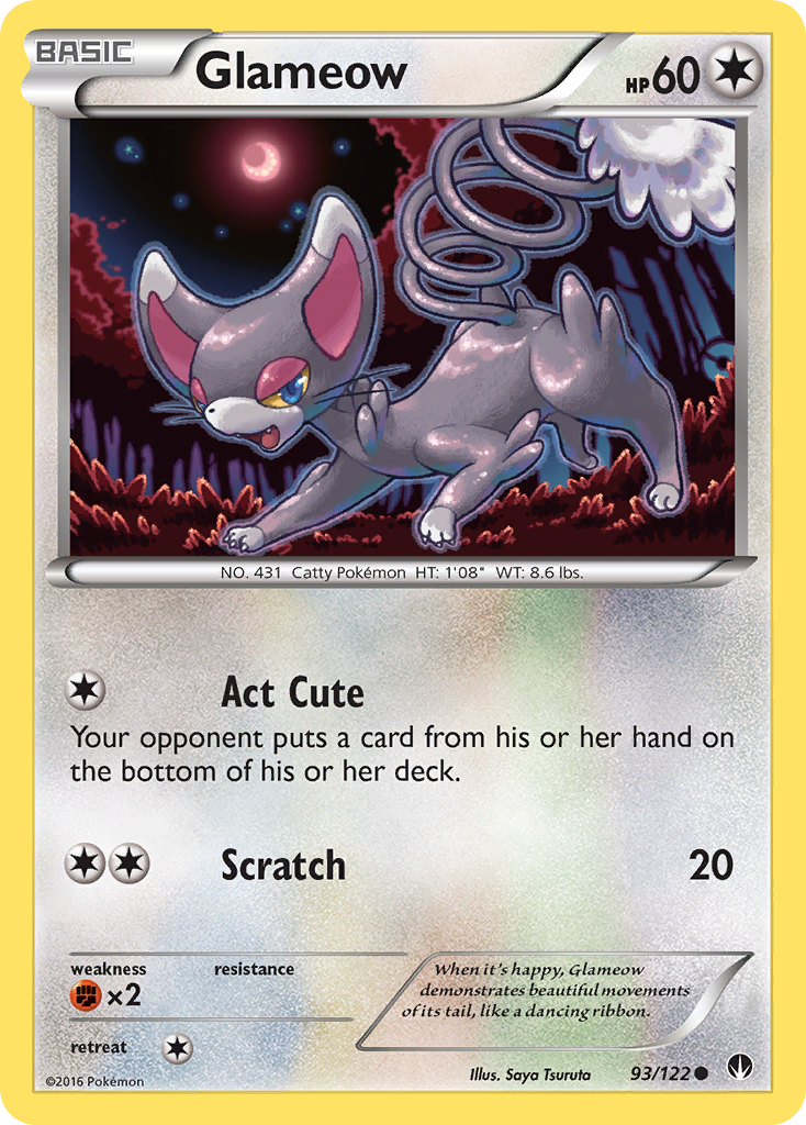 Glameow (93/122) [XY: BREAKpoint] | Tables and Towers