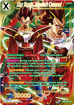 King Vegeta, Invasion's Command (SPR) (BT15-063) [Saiyan Showdown] | Tables and Towers