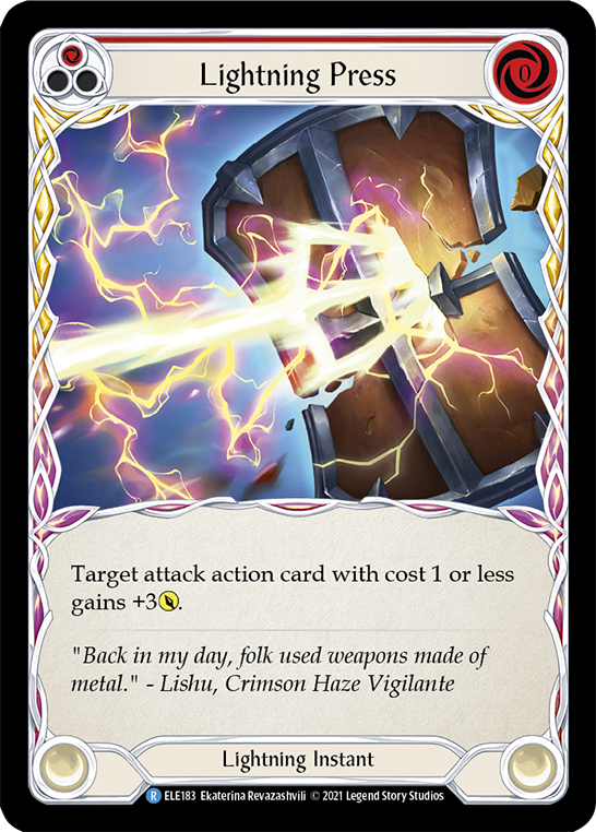 Lightning Press (Red) [ELE183] (Tales of Aria)  1st Edition Normal | Tables and Towers