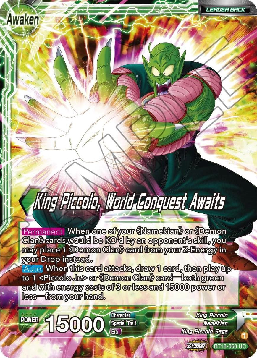 King Piccolo // King Piccolo, World Conquest Awaits (BT18-060) [Dawn of the Z-Legends] | Tables and Towers