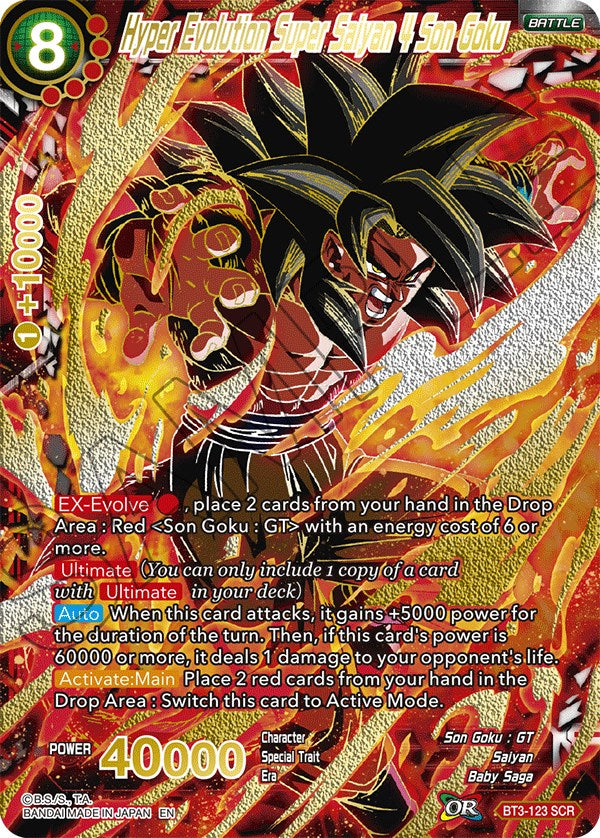 Hyper Evolution Super Saiyan 4 Son Goku (SCR) (BT3-123) [5th Anniversary Set] | Tables and Towers