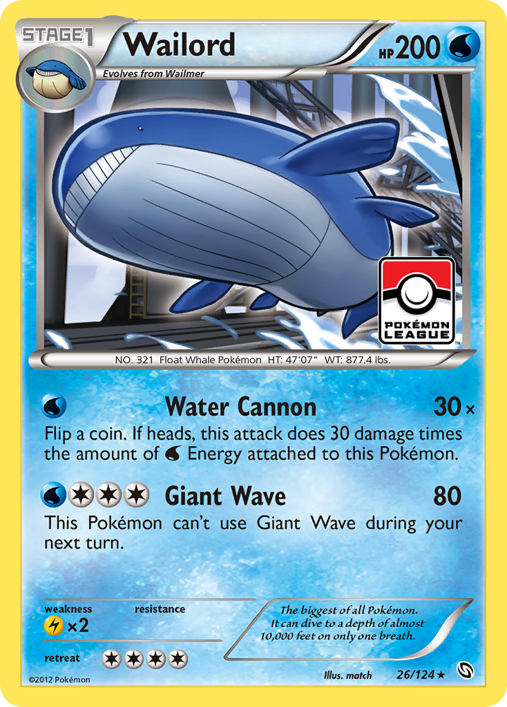 Wailord (26/124) [Black & White: Dragons Exalted] | Tables and Towers