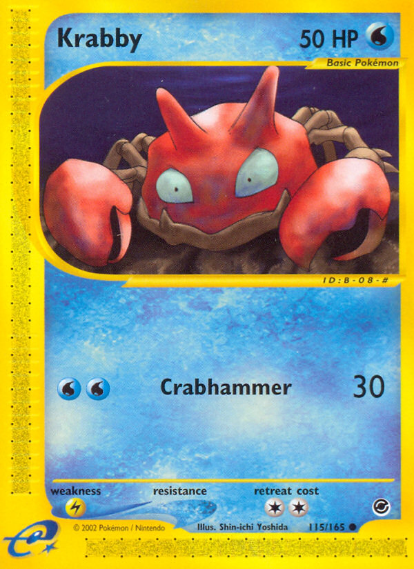 Krabby (115/165) [Expedition: Base Set] | Tables and Towers