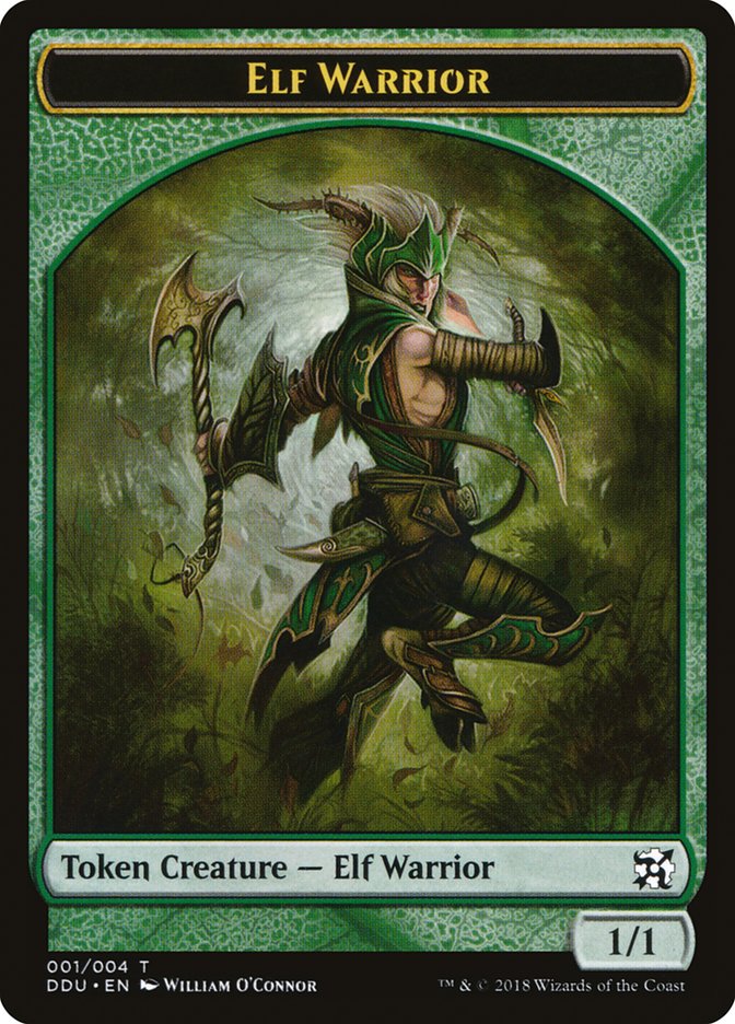 Elf Warrior Token [Duel Decks: Elves vs. Inventors Tokens] | Tables and Towers