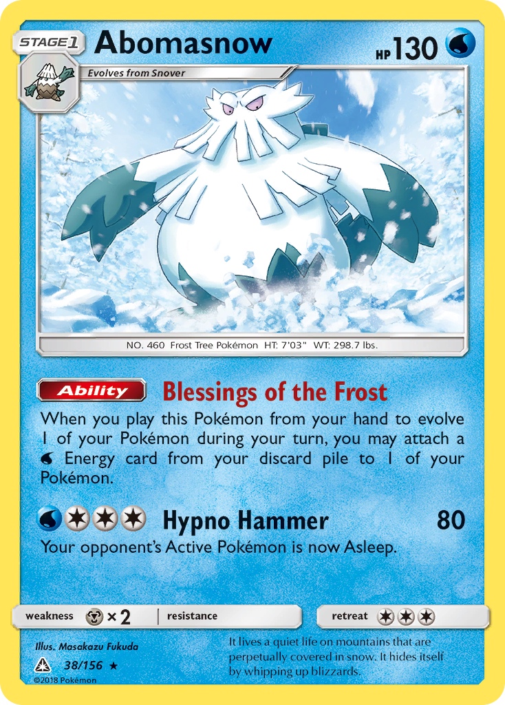 Abomasnow (38/156) [Sun & Moon: Ultra Prism] | Tables and Towers