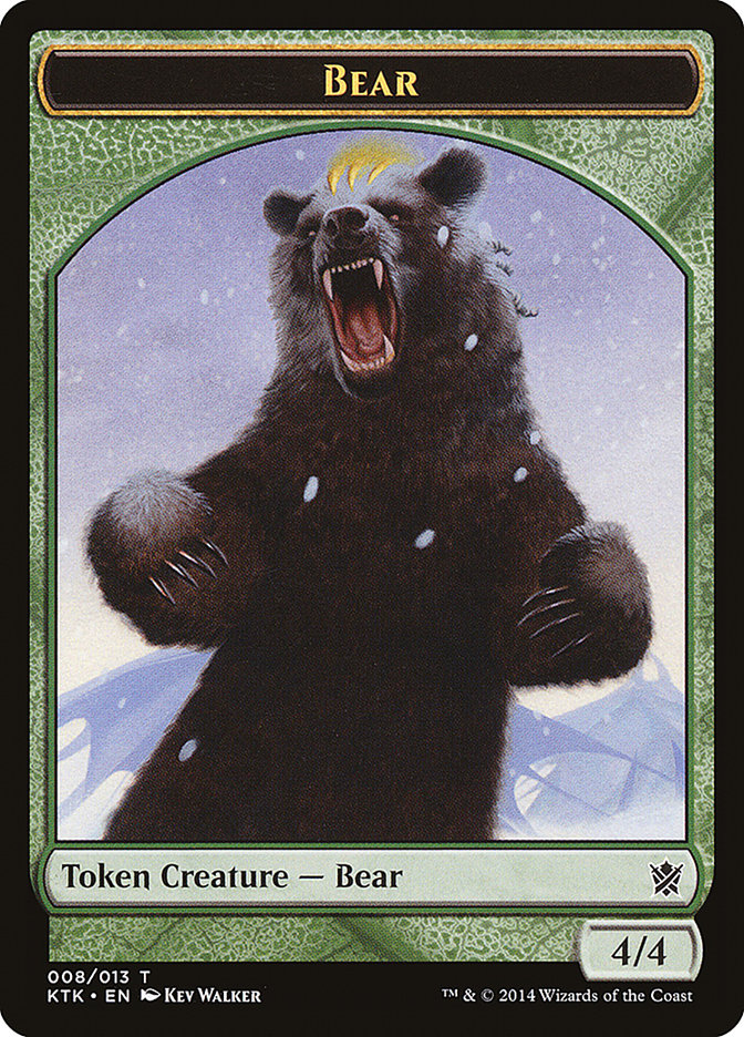 Bear Token [Khans of Tarkir Tokens] | Tables and Towers