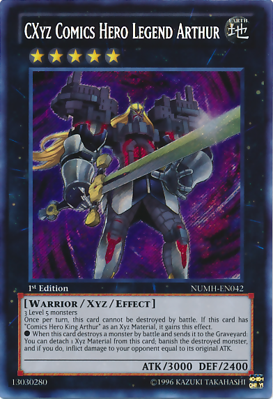 CXyz Comics Hero Legend Arthur [NUMH-EN042] Secret Rare | Tables and Towers