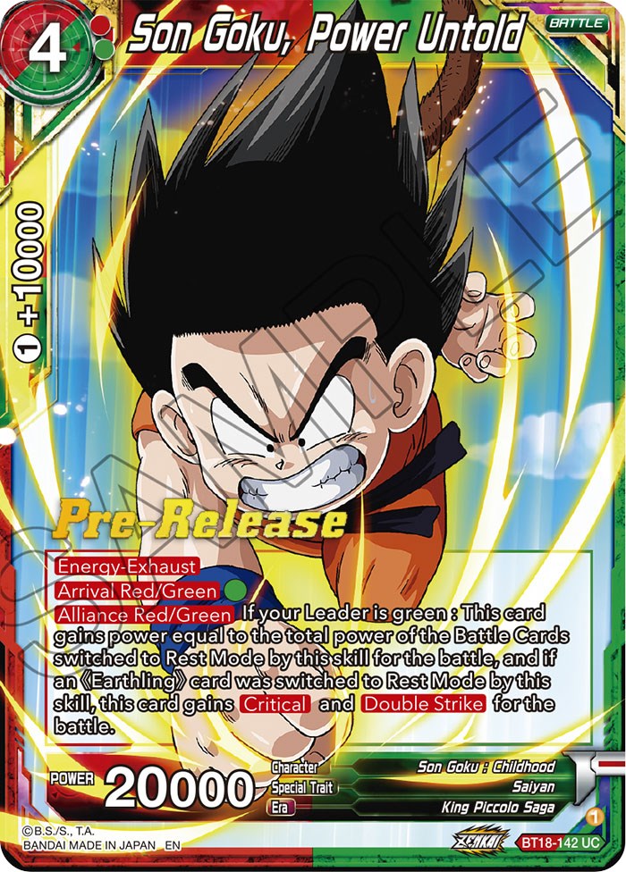 Son Goku, Power Untold (BT18-142) [Dawn of the Z-Legends Prerelease Promos] | Tables and Towers