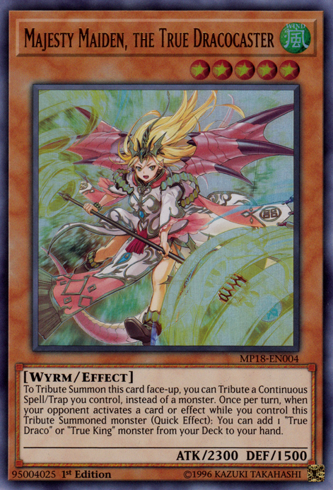 Majesty Maiden, the True Dracocaster [MP18-EN004] Ultra Rare | Tables and Towers