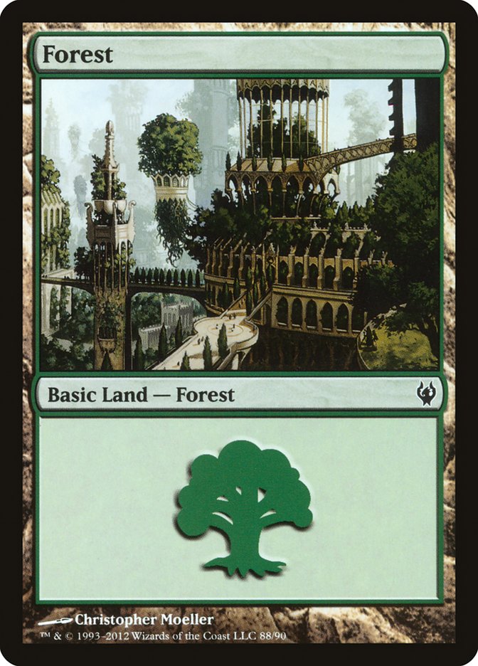 Forest (88) [Duel Decks: Izzet vs. Golgari] | Tables and Towers