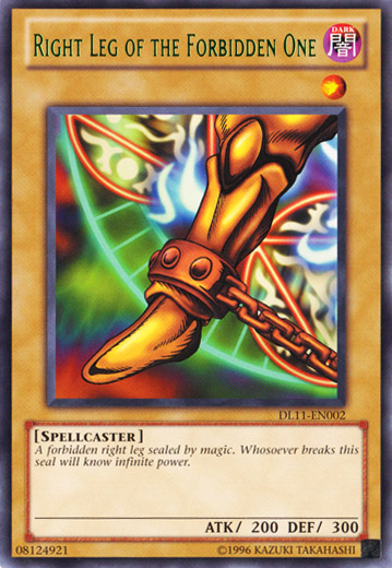 Right Leg of the Forbidden One (Green) [DL11-EN002] Rare | Tables and Towers