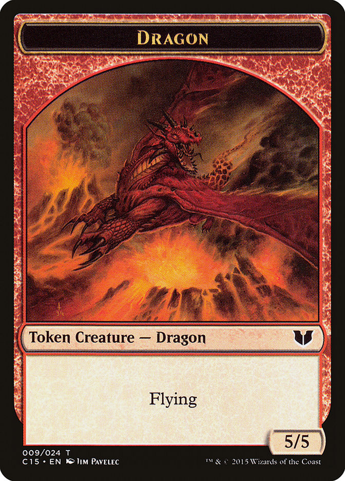 Dragon // Dragon Double-Sided Token [Commander 2015 Tokens] | Tables and Towers