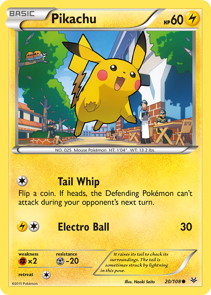 Pikachu (20/108) [XY: Roaring Skies] | Tables and Towers