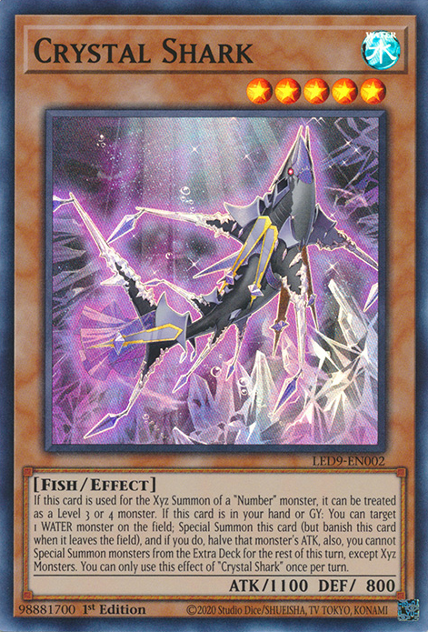 Crystal Shark [LED9-EN002] Super Rare | Tables and Towers