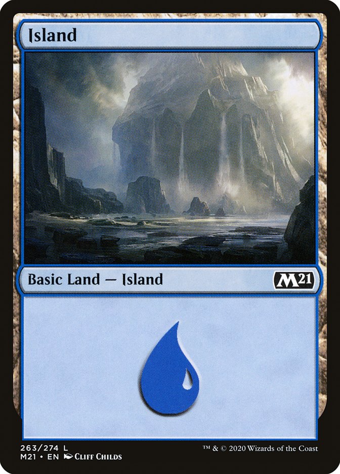 Island (263) [Core Set 2021] | Tables and Towers