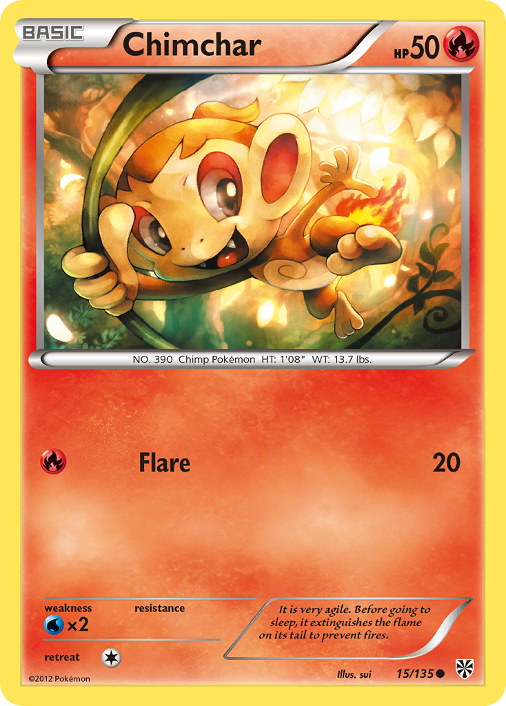 Chimchar (15/135) [Black & White: Plasma Storm] | Tables and Towers