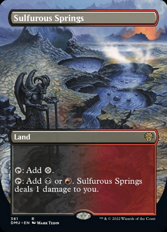 Sulfurous Springs (Borderless Alternate Art) [Dominaria United] | Tables and Towers