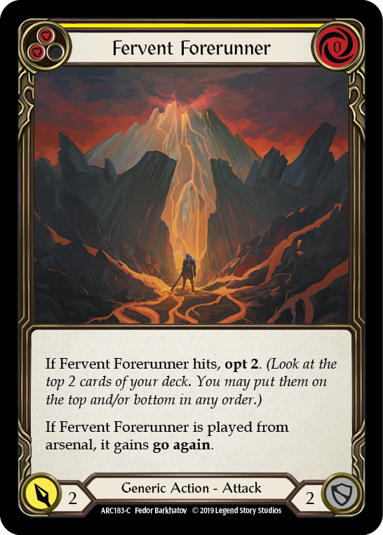 Fervent Forerunner (Yellow) [ARC183-C] (Arcane Rising)  1st Edition Normal | Tables and Towers