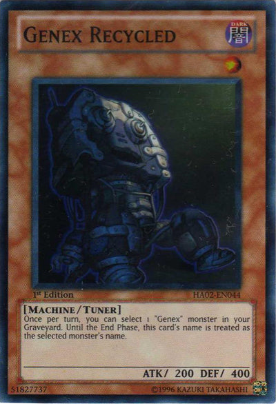 Genex Recycled [HA02-EN044] Super Rare | Tables and Towers