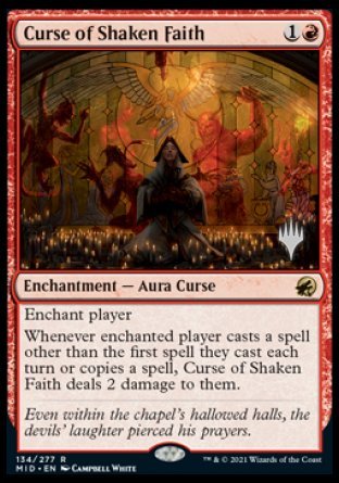 Curse of Shaken Faith (Promo Pack) [Innistrad: Midnight Hunt Promos] | Tables and Towers