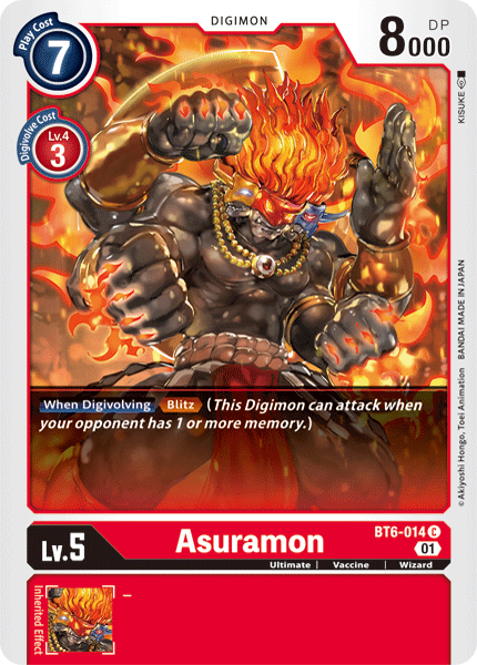 Asuramon [BT6-014] [Double Diamond] | Tables and Towers