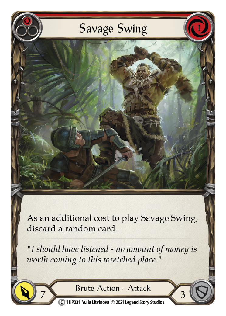 Savage Swing (Red) [1HP031] (History Pack 1) | Tables and Towers