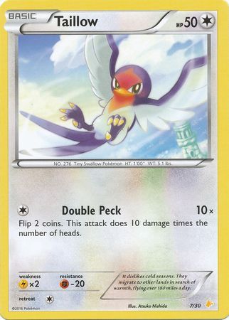 Taillow (7/30) [XY: Trainer Kit 3 - Pikachu Libre] | Tables and Towers